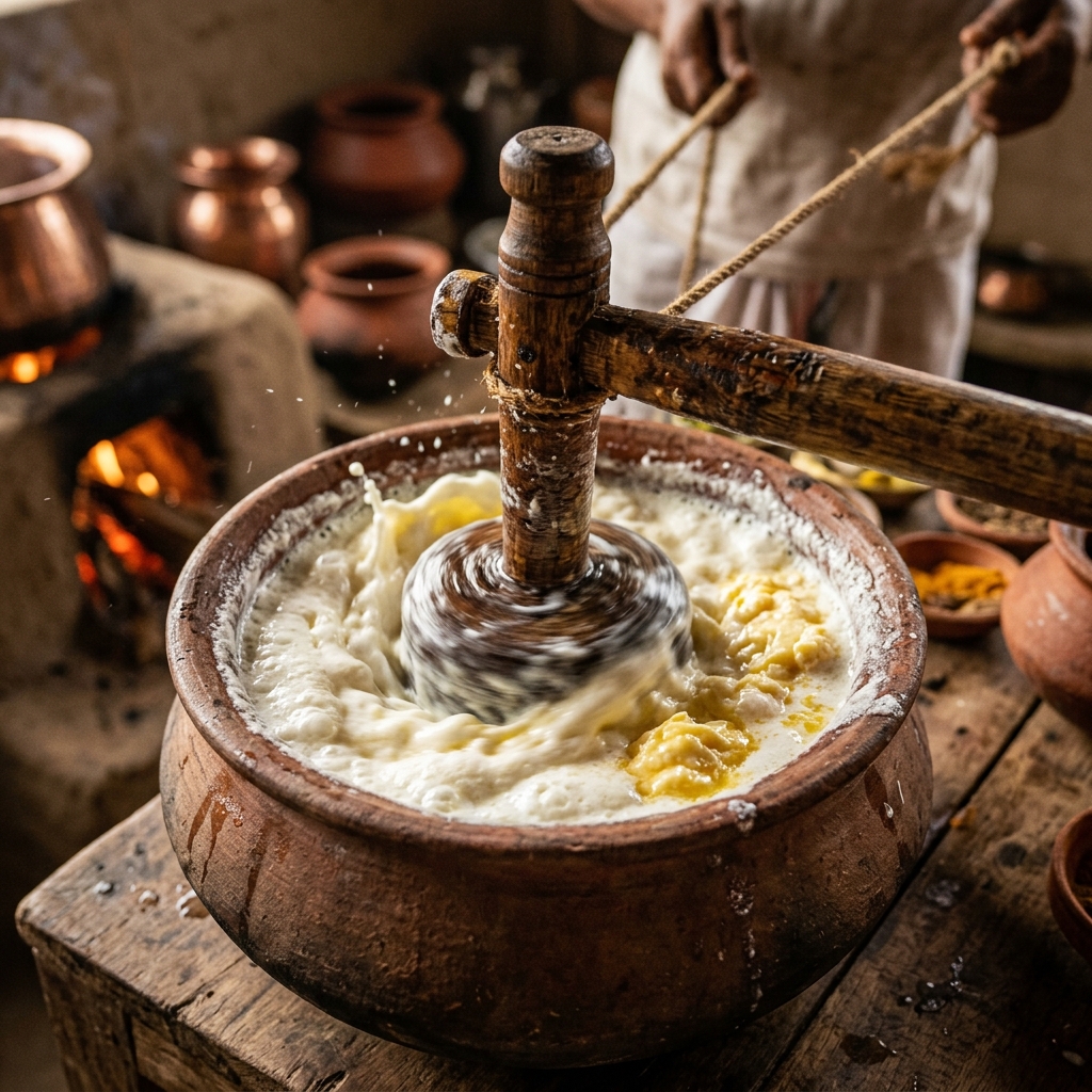 Wooden Bilona Churning